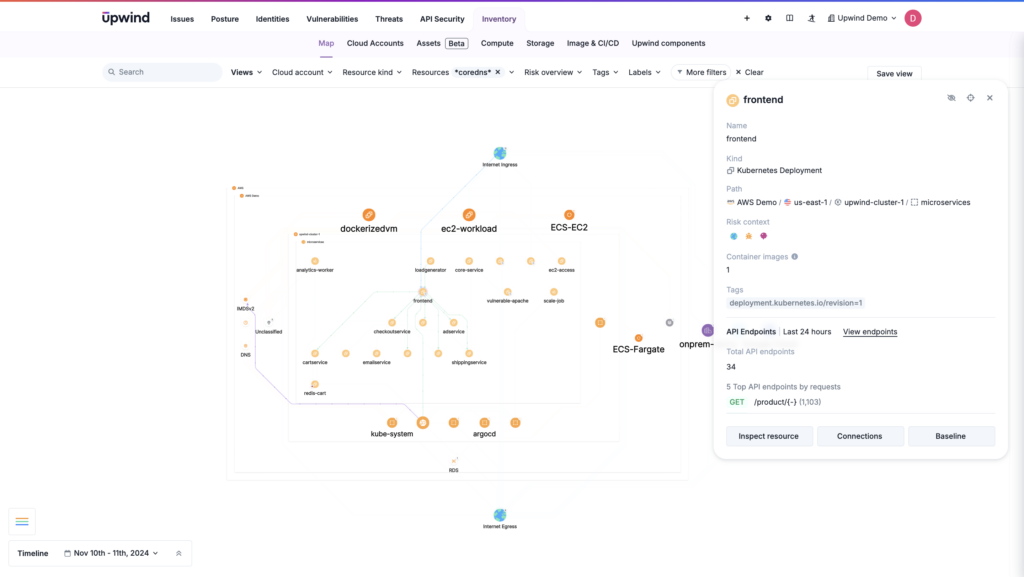 Containerized application in a shared environment. With vulnerabilities monitored in real time